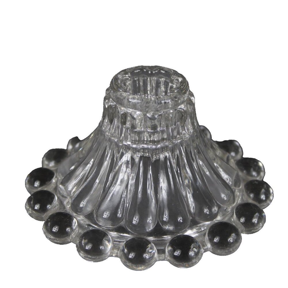 Fenton Clear Crystal 4.5" Candle Stick Holder